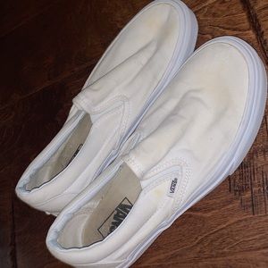 White slip-on Vans